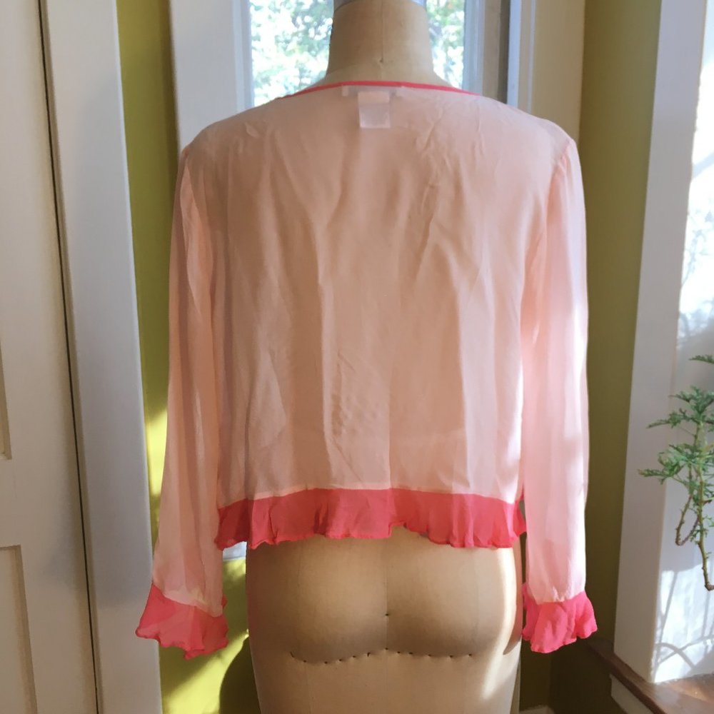 Pink Silk Ruffle Top - Picture 5 of 6